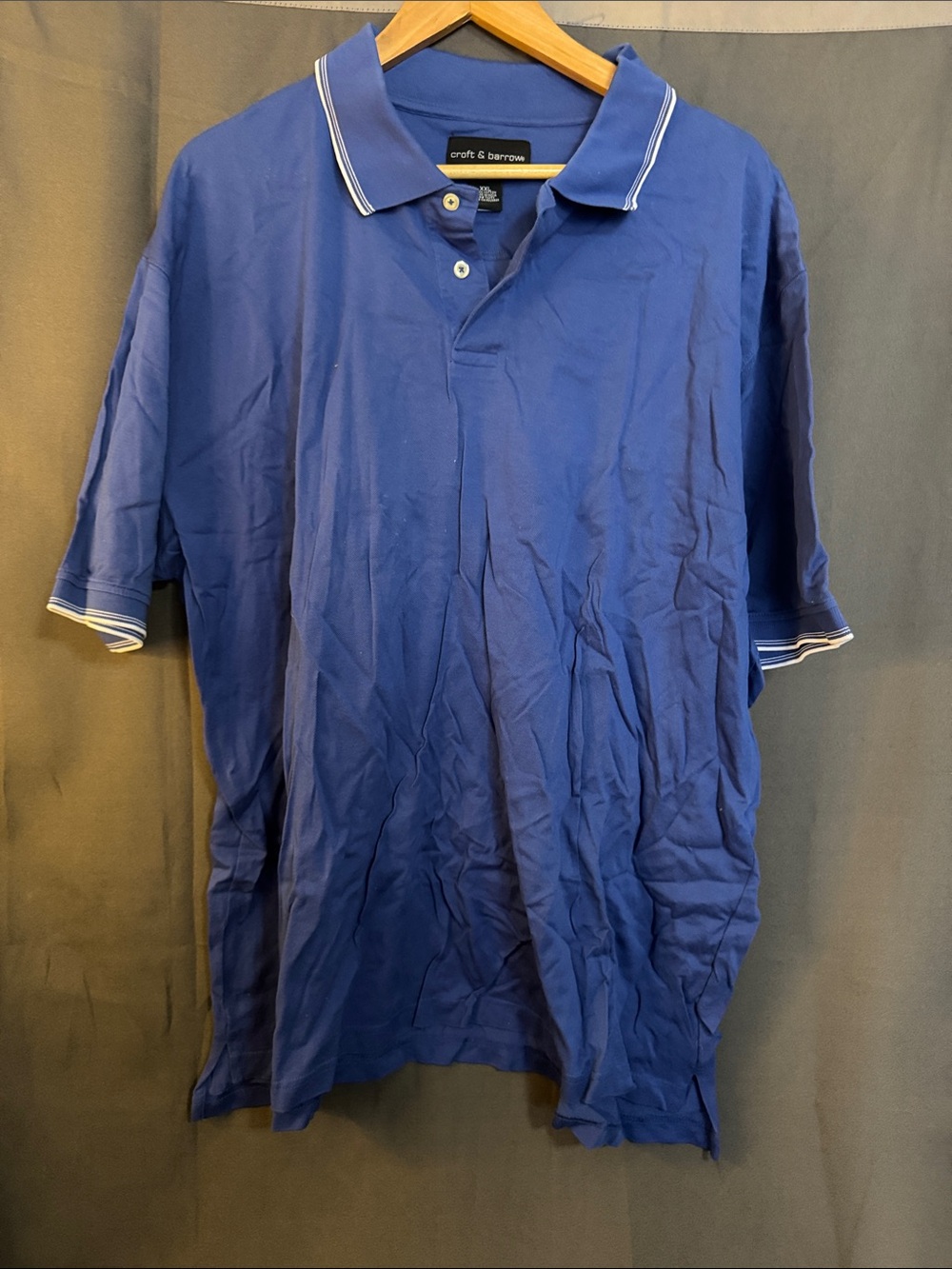 croft & barrow Royal Blue Polo with White Trim